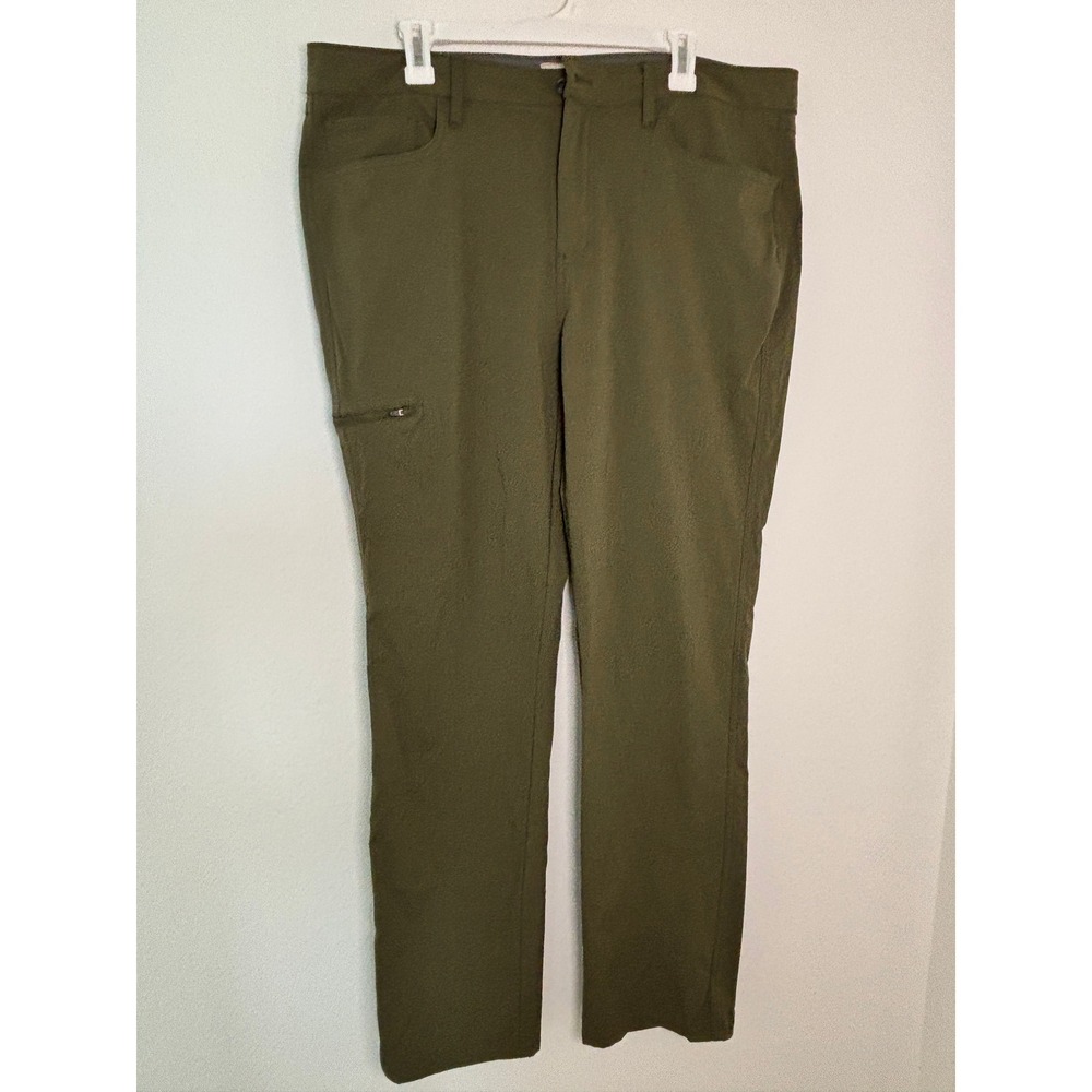 Weatherproof Vintage Mens 38x32 Olive Green Stretch Tech Utility Hiking Pants